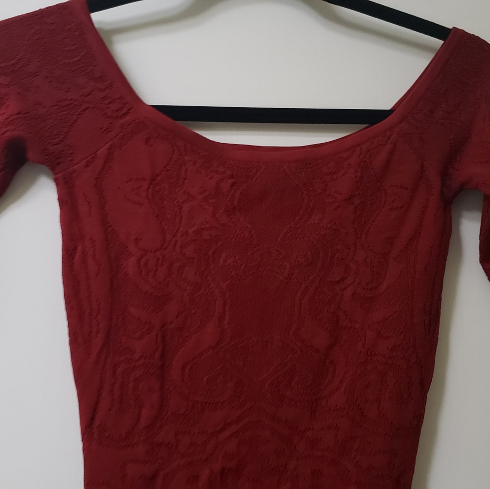Guess Bodycon Lace Sweater Midi dress 3/4 sleeves - Picture 8 of 11